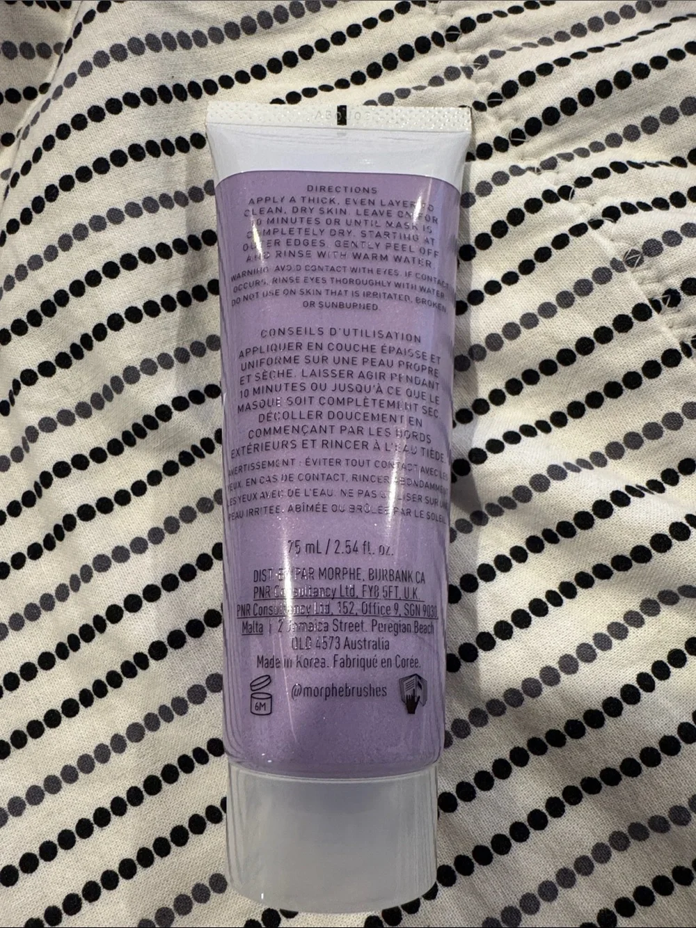 Morphe Restart Detox Face Mask - Lavender and White Tube